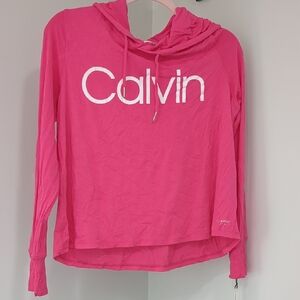 Calvin Klein Pink Graphic Long Sleeve Hoodie